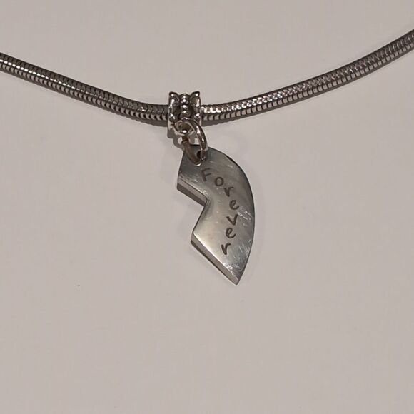 Silver Forever‎ Dangle Charm for Pandora Style Bracelet - Picture 1 of 2
